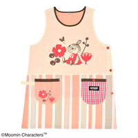 ムーミンエプロンコーラルピンク/ベージュ