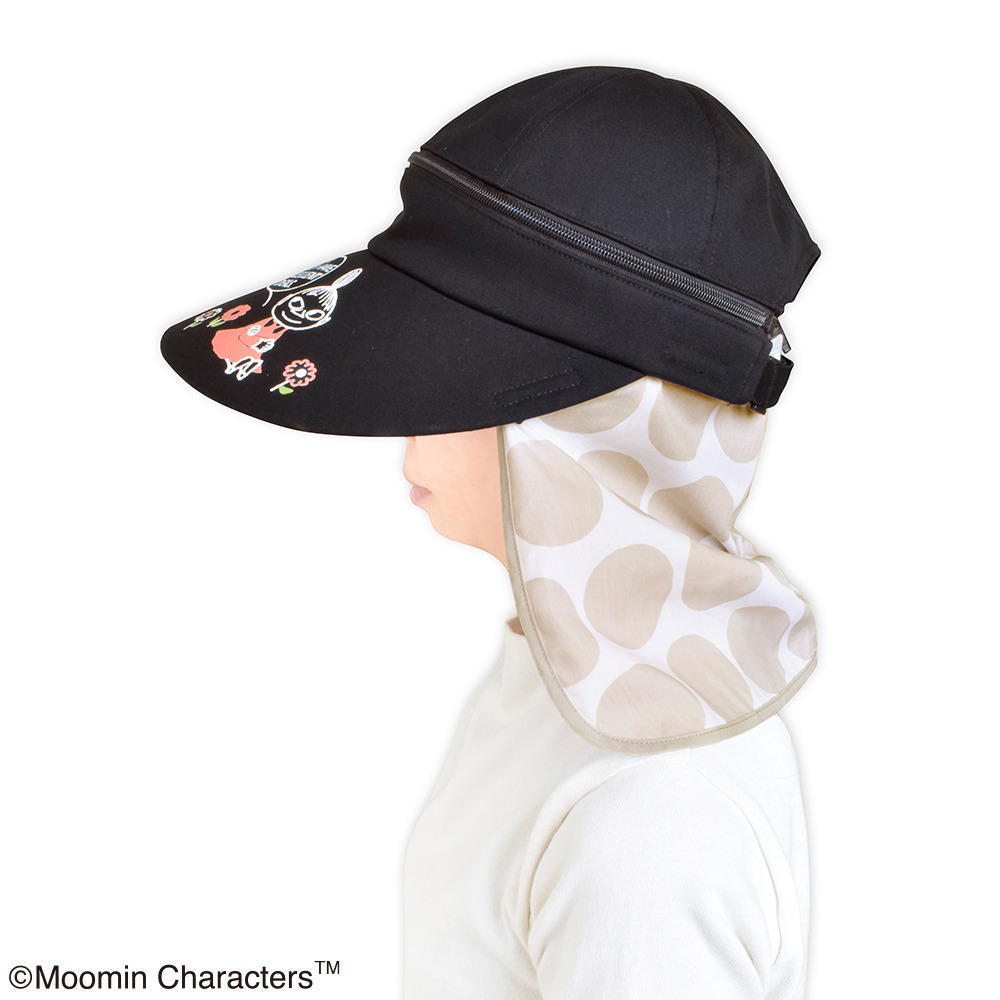 ムーミン3WAYつば広帽子ブラック3