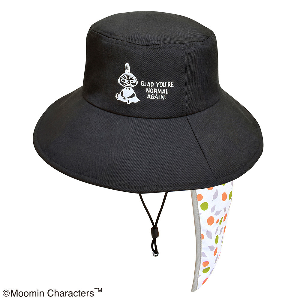 ムーミンつば広帽子（ウォッシャブル）ブラック