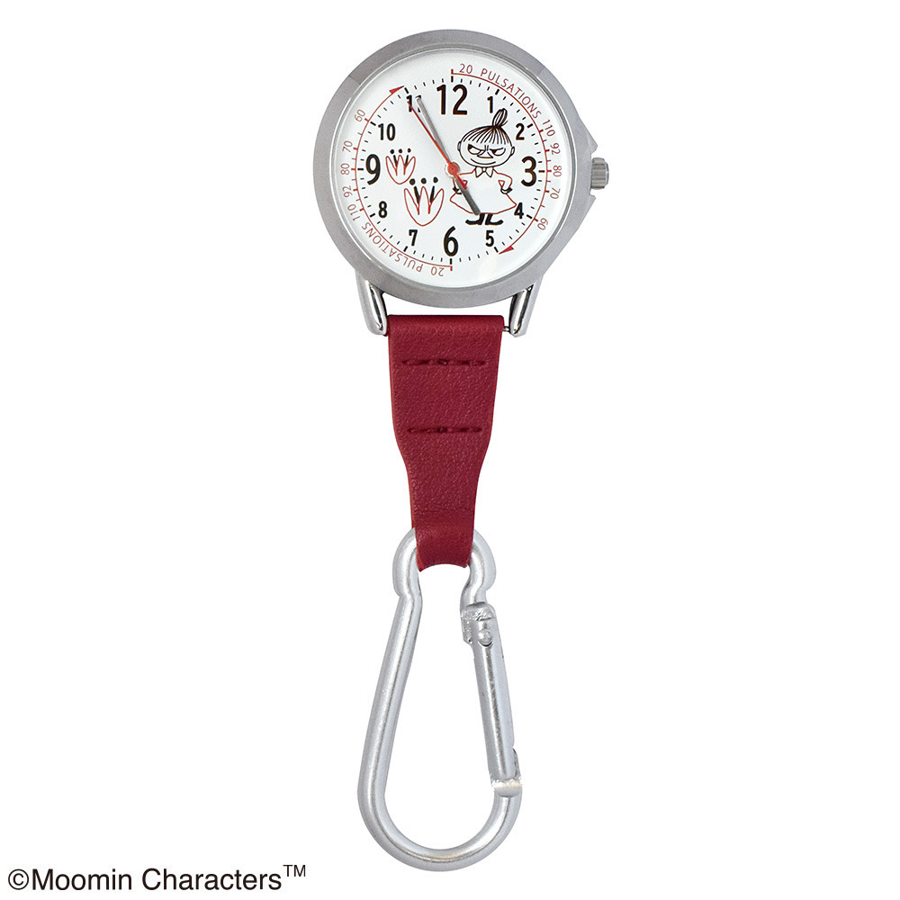 ムーミンカラビナ付きウォッチリトルミイワインレッド