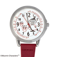 ムーミンカラビナ付きウォッチリトルミイワインレッド