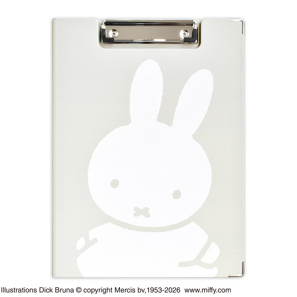 ミッフィークリップボードグレー