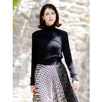 メロークリスタルシフォン ハイネックプルオーバー / 長袖【L・2L・3L】23号まで対応