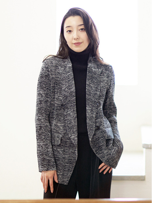 シャトルプリーツ ピークドラペル ダブルブレスト ジャケット【L・2L・3L・4L・5L】31号まで対応