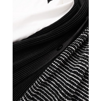 異素材切替デザイン Vネックシャツカーディ / オーバーサイズ【L・2L・3L・4L・5L】31号まで対応