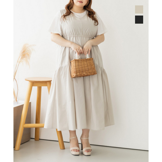 前後2WAYノースリーブティアードワンピース【アリノマ/Alinoma】 前後2WAYノースリーブティアードワンピース【アリノマ/Alinoma】