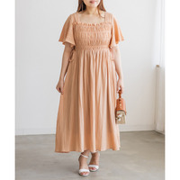 CLETTEオリジナルサイドレースアップシャーリングワンピース