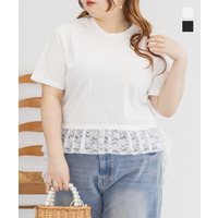 レイヤード風レースTシャツ