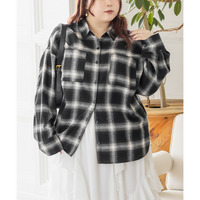 オーバーサイズチェック柄シャツ