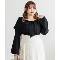 CLETTEオリジナルオフショル風リボンデザインニット