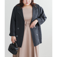 ストライプ柄テーラードジャケット