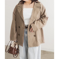 ストライプ柄テーラードジャケット