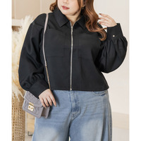 フロントジップショートシャツジャケット