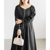 CLETTEオリジナルフロントジップウエストタックワンピース