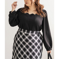 CLETTEオリジナルスカラップ襟長袖プルオーバー