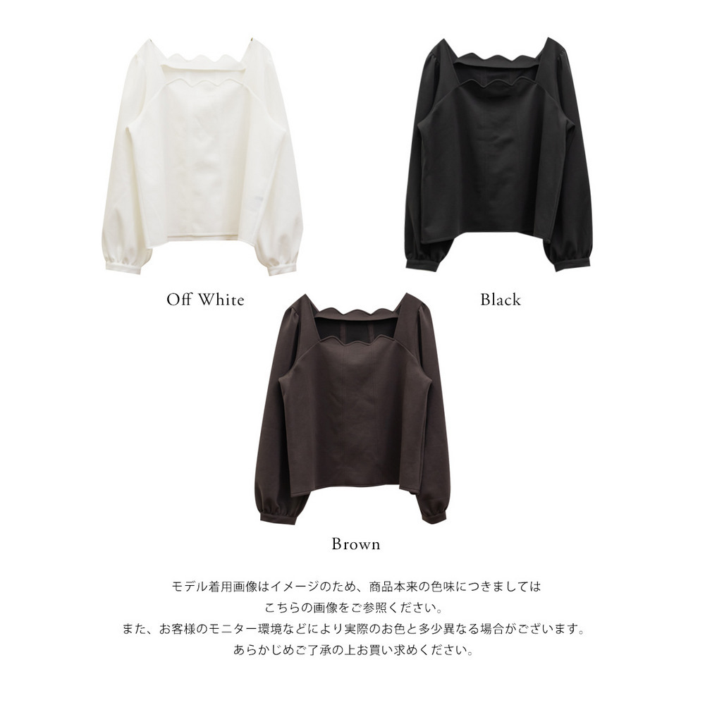 CLETTEオリジナルスカラップ襟長袖プルオーバー16