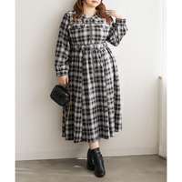 CLETTEオリジナルチェック柄ジップワンピース