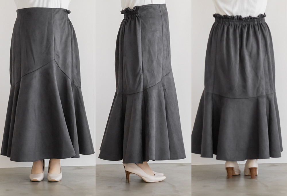 スエードポンチデザインマーメイドスカート11