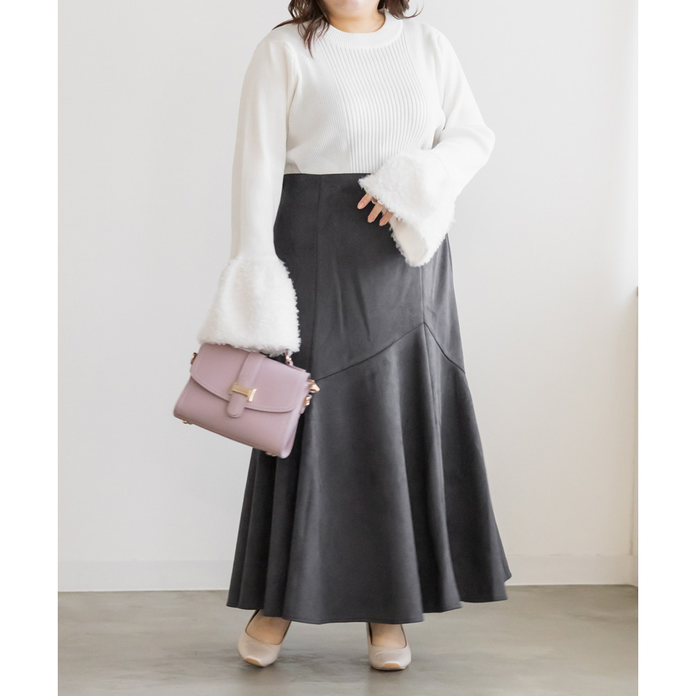 スエードポンチデザインマーメイドスカート3
