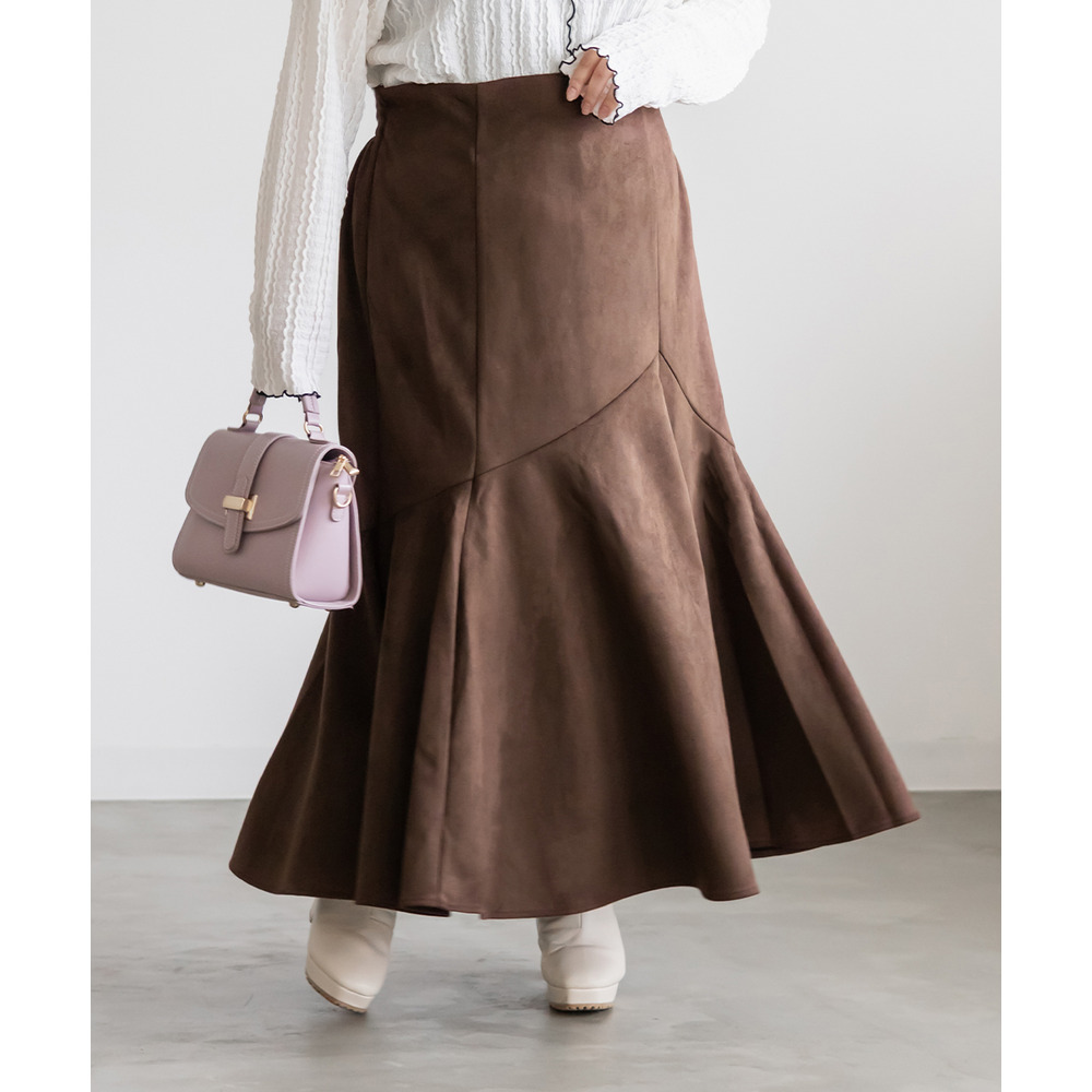 スエードポンチデザインマーメイドスカート1