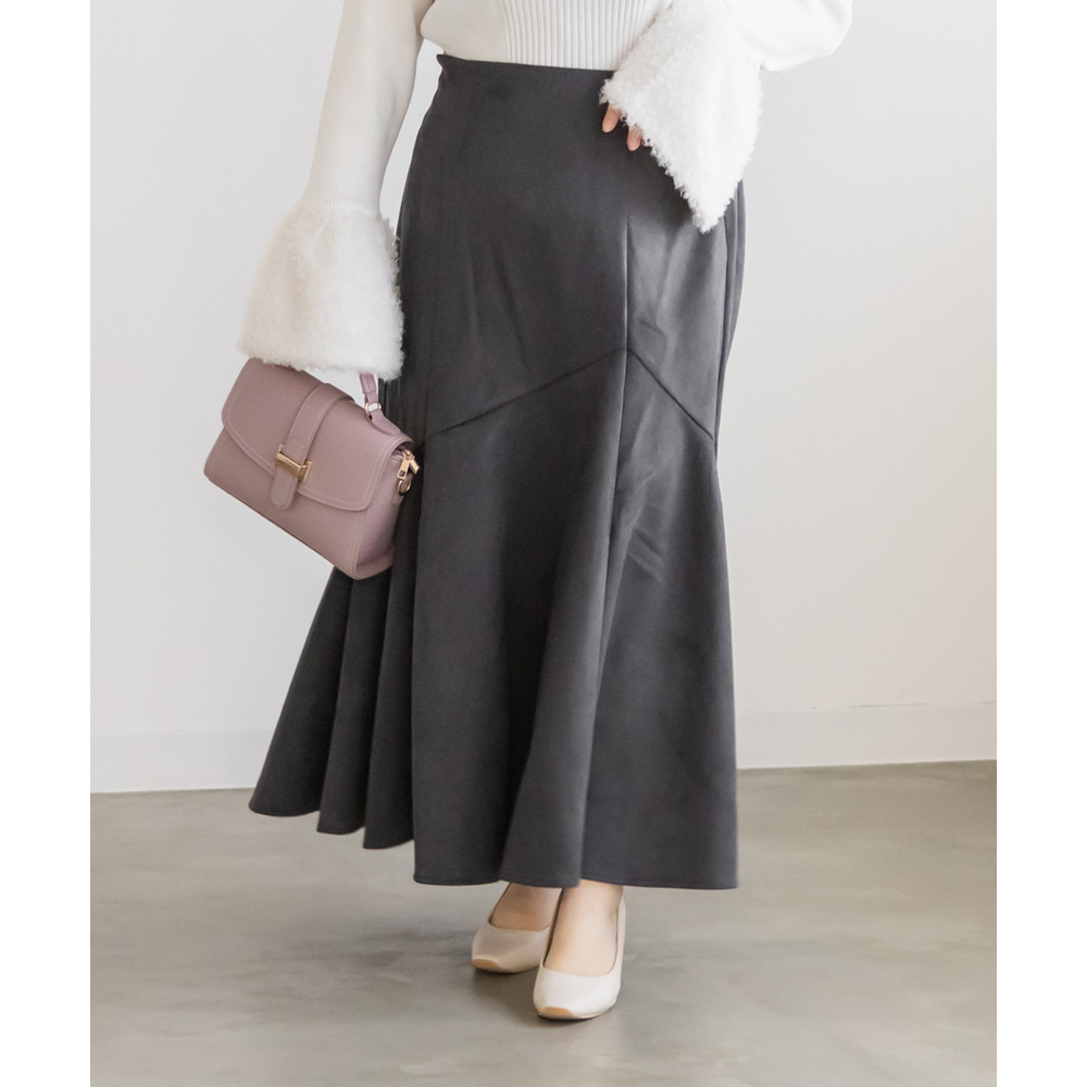 スエードポンチデザインマーメイドスカート1