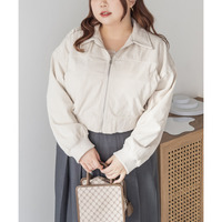 コーデュロイクロップドリブブルゾン