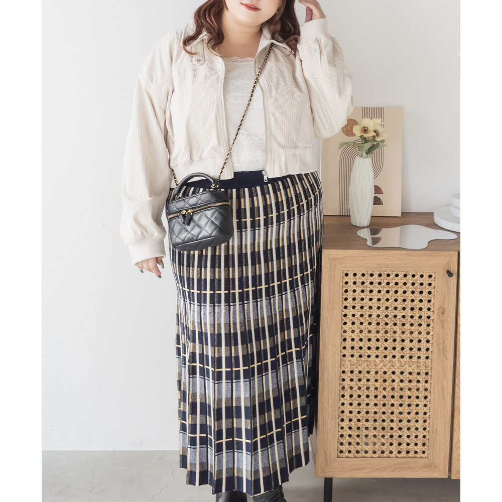 コーデュロイクロップドリブブルゾン2