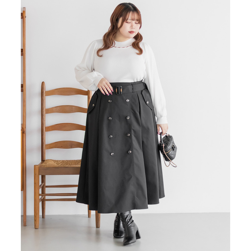 CLETTEオリジナルパールネック長袖リブニット2