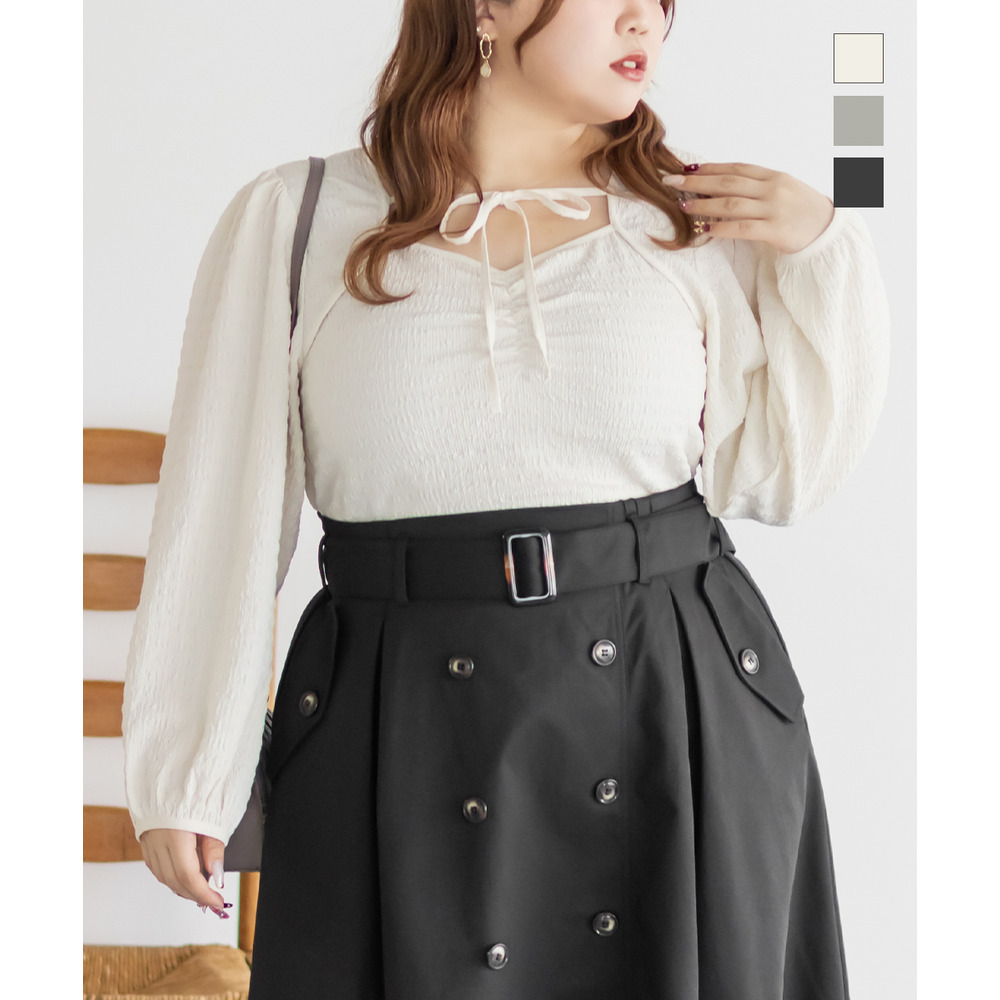 CLETTEオリジナルデコルテリボンカットソープルオーバー1