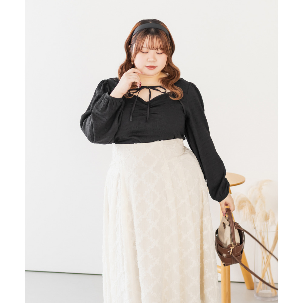 CLETTEオリジナルデコルテリボンカットソープルオーバー10