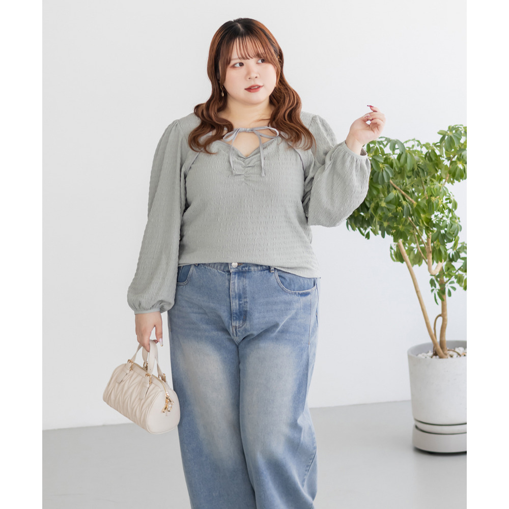 CLETTEオリジナルデコルテリボンカットソープルオーバー13