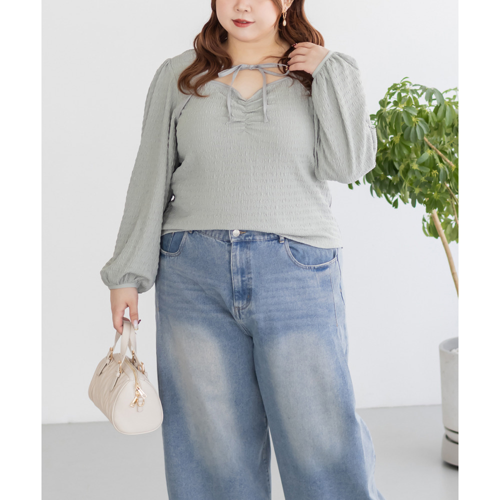 CLETTEオリジナルデコルテリボンカットソープルオーバー14