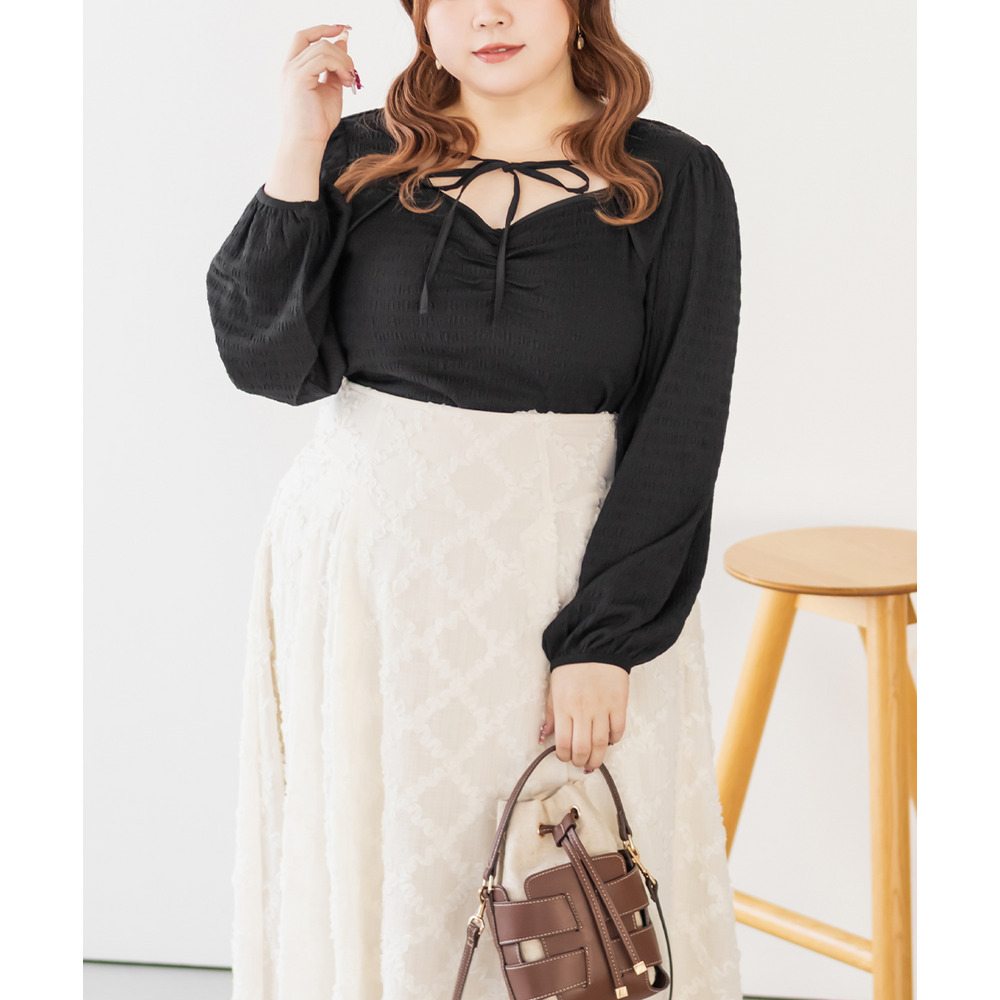 CLETTEオリジナルデコルテリボンカットソープルオーバー9