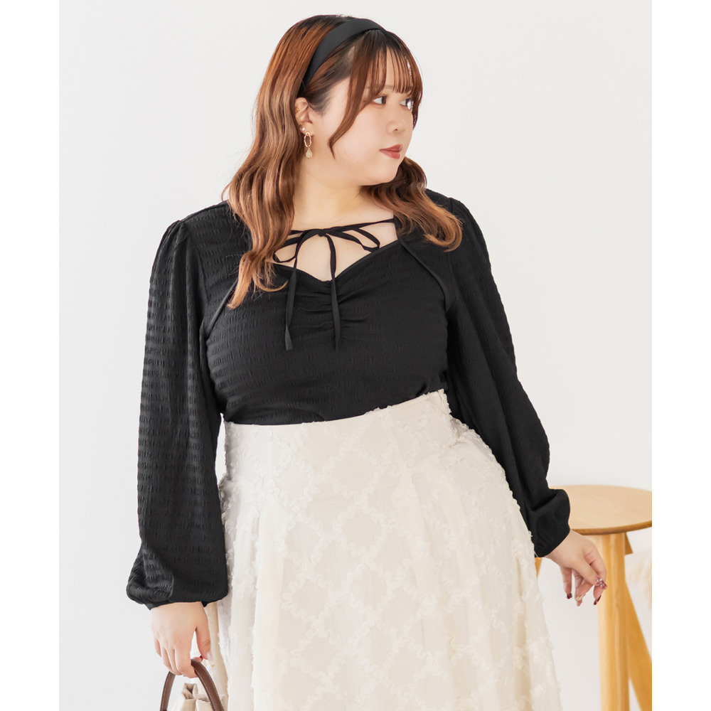 CLETTEオリジナルデコルテリボンカットソープルオーバー1