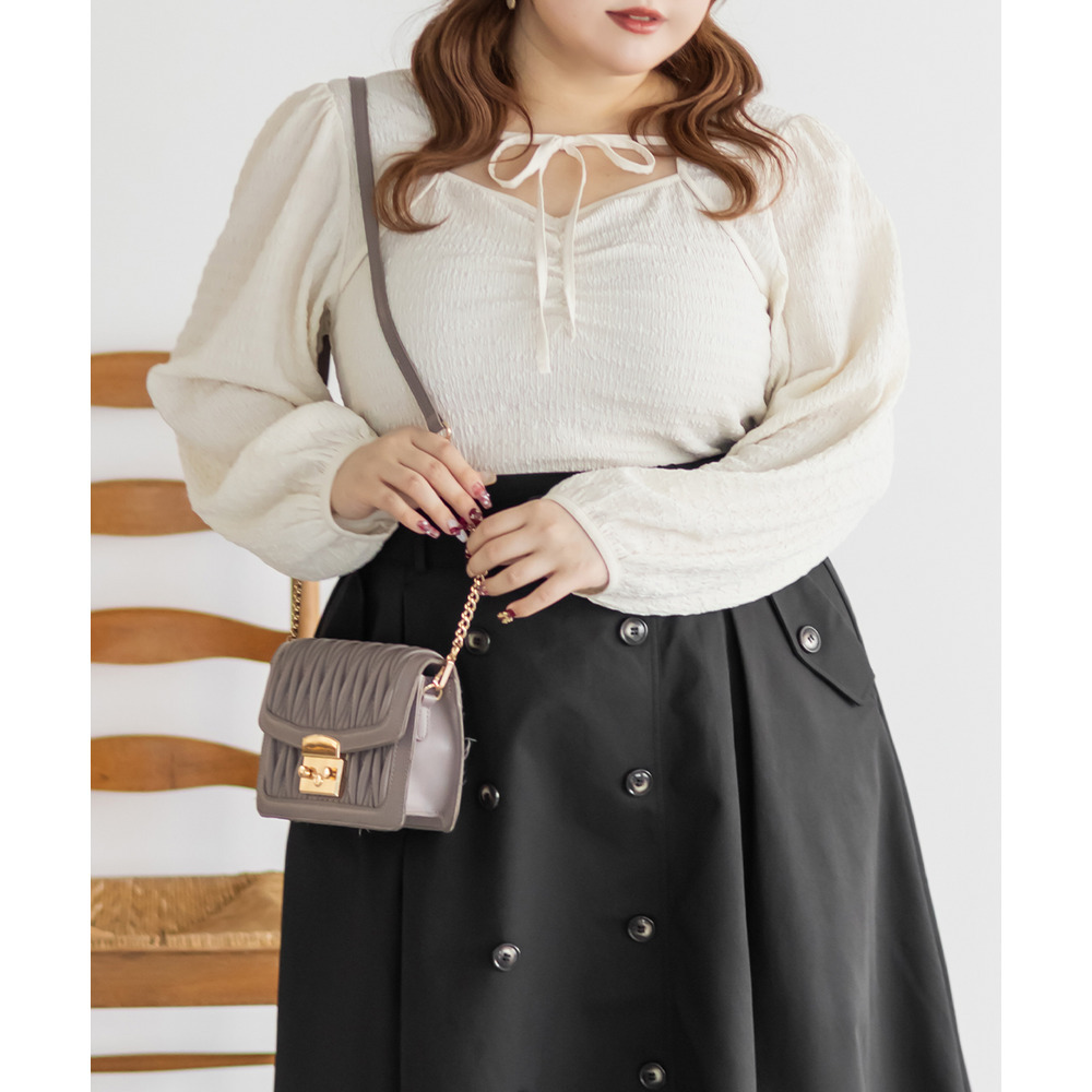 CLETTEオリジナルデコルテリボンカットソープルオーバー1