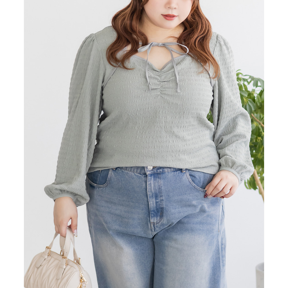 CLETTEオリジナルデコルテリボンカットソープルオーバー1