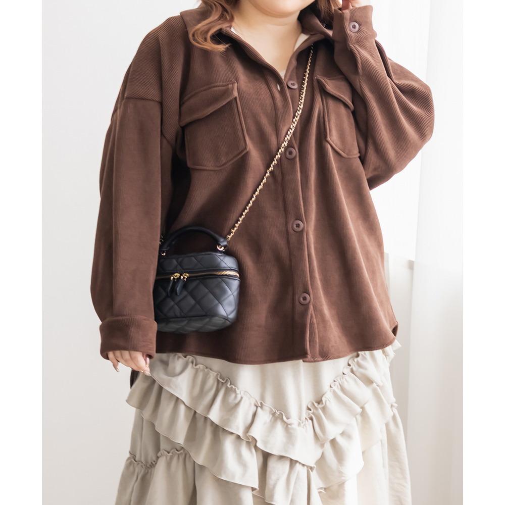 コーデュロイ裏フリースボンディングジャケット1