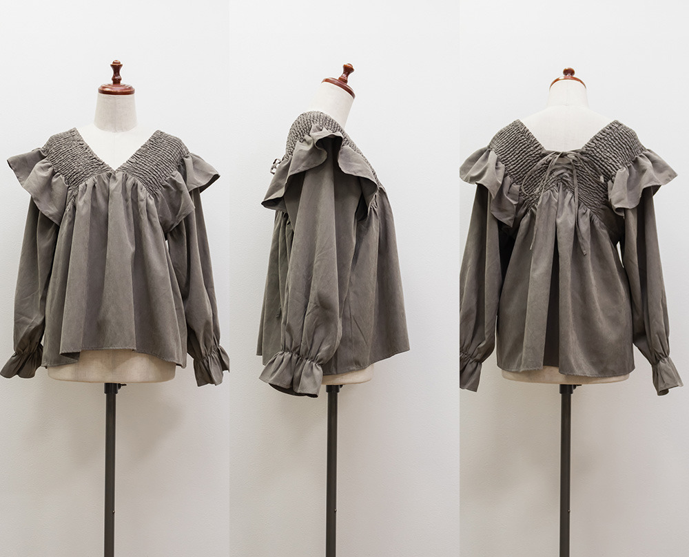 2WAYシャーリングフレアブラウス11