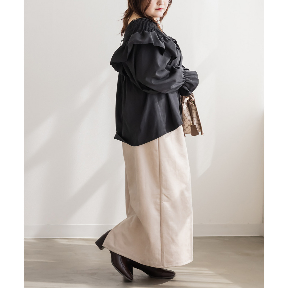 2WAYシャーリングフレアブラウス4