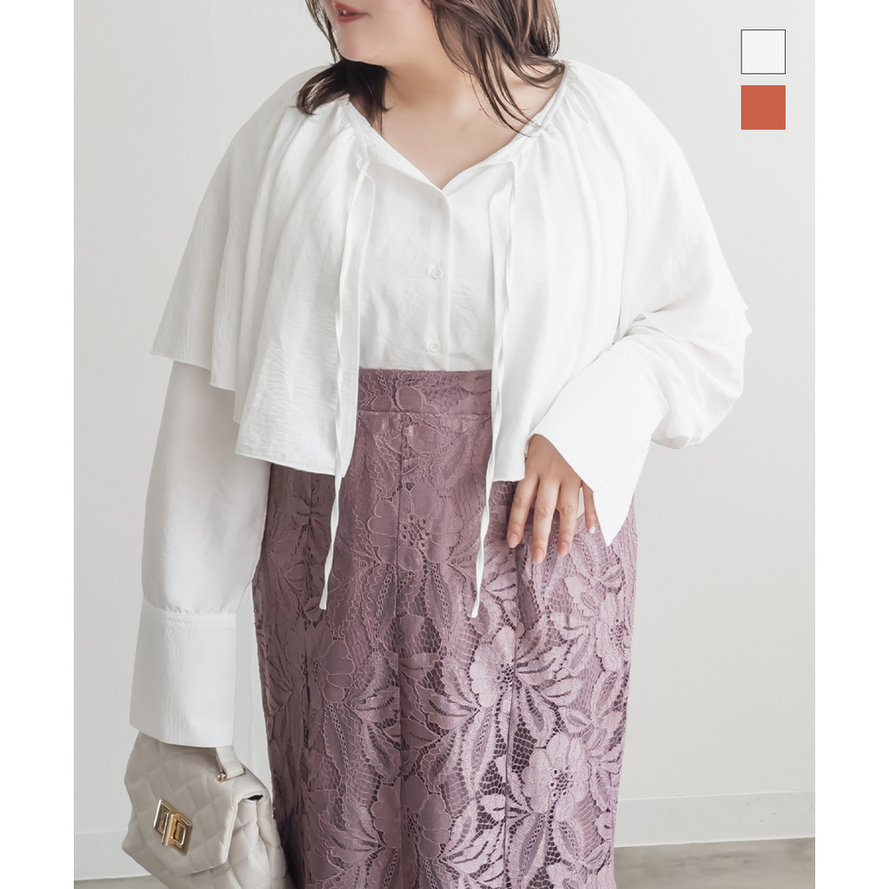 フリルカラーブラウス1