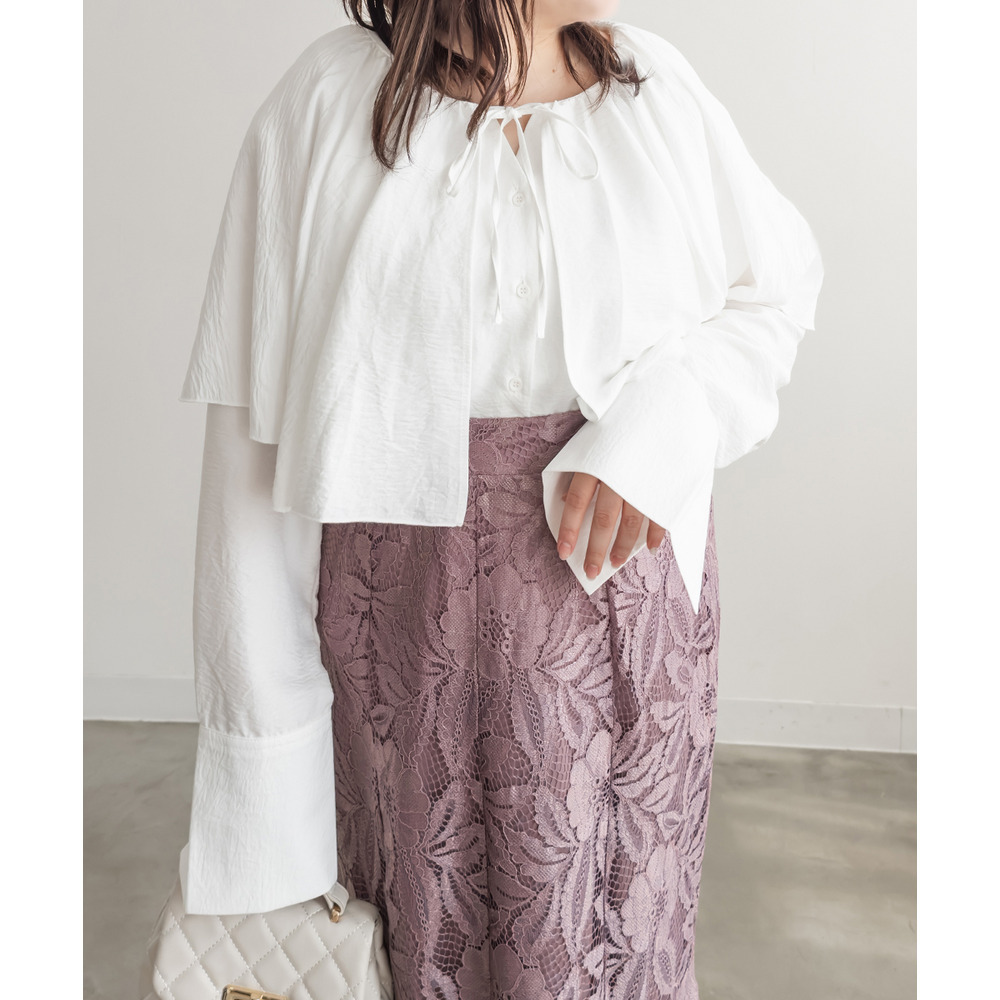 フリルカラーブラウス2