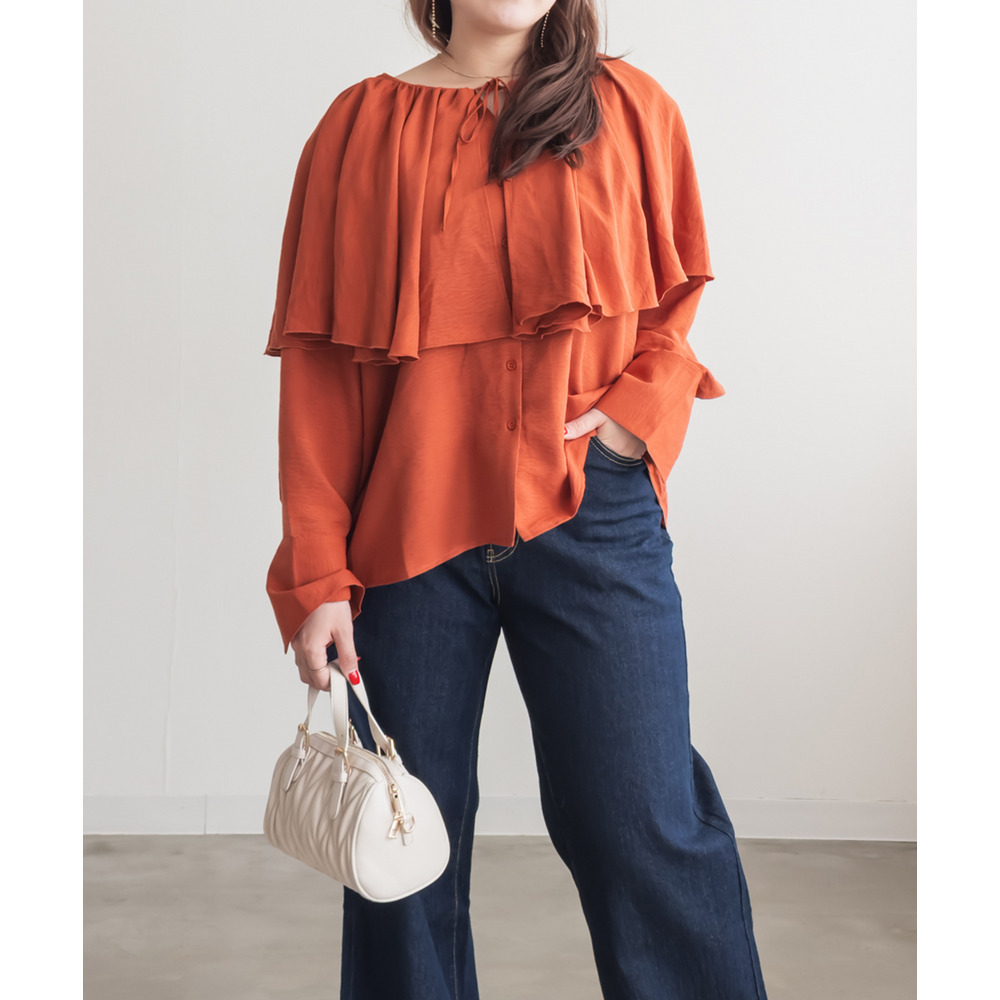 フリルカラーブラウス8