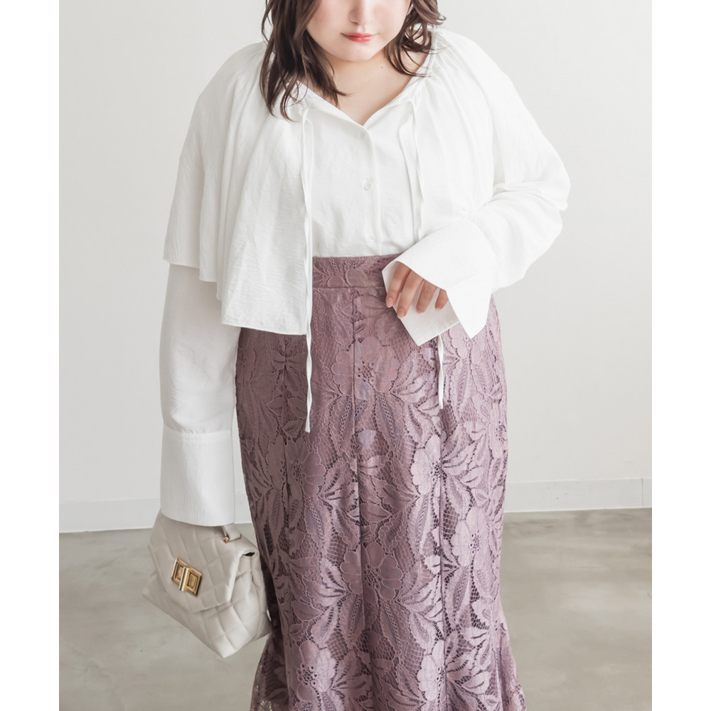 フリルカラーブラウス1