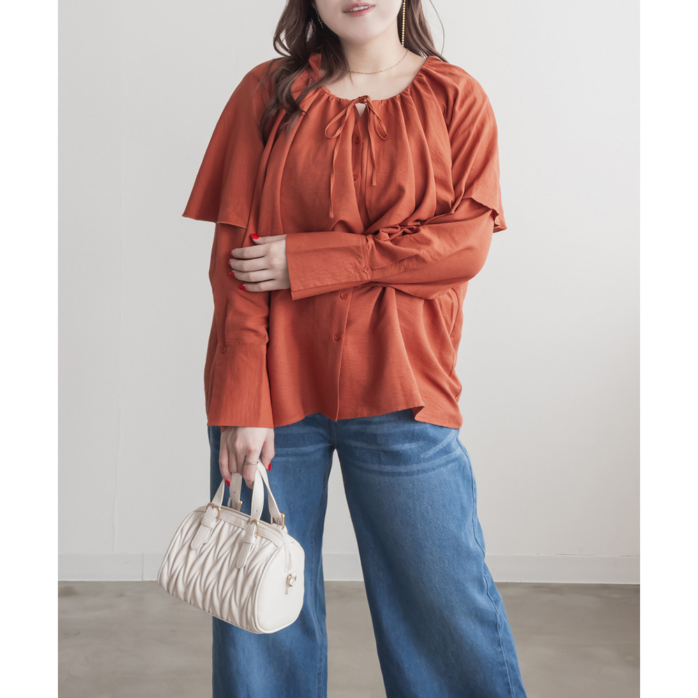 フリルカラーブラウス1