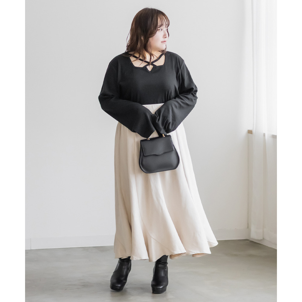 クロスネックリブプルオーバー2