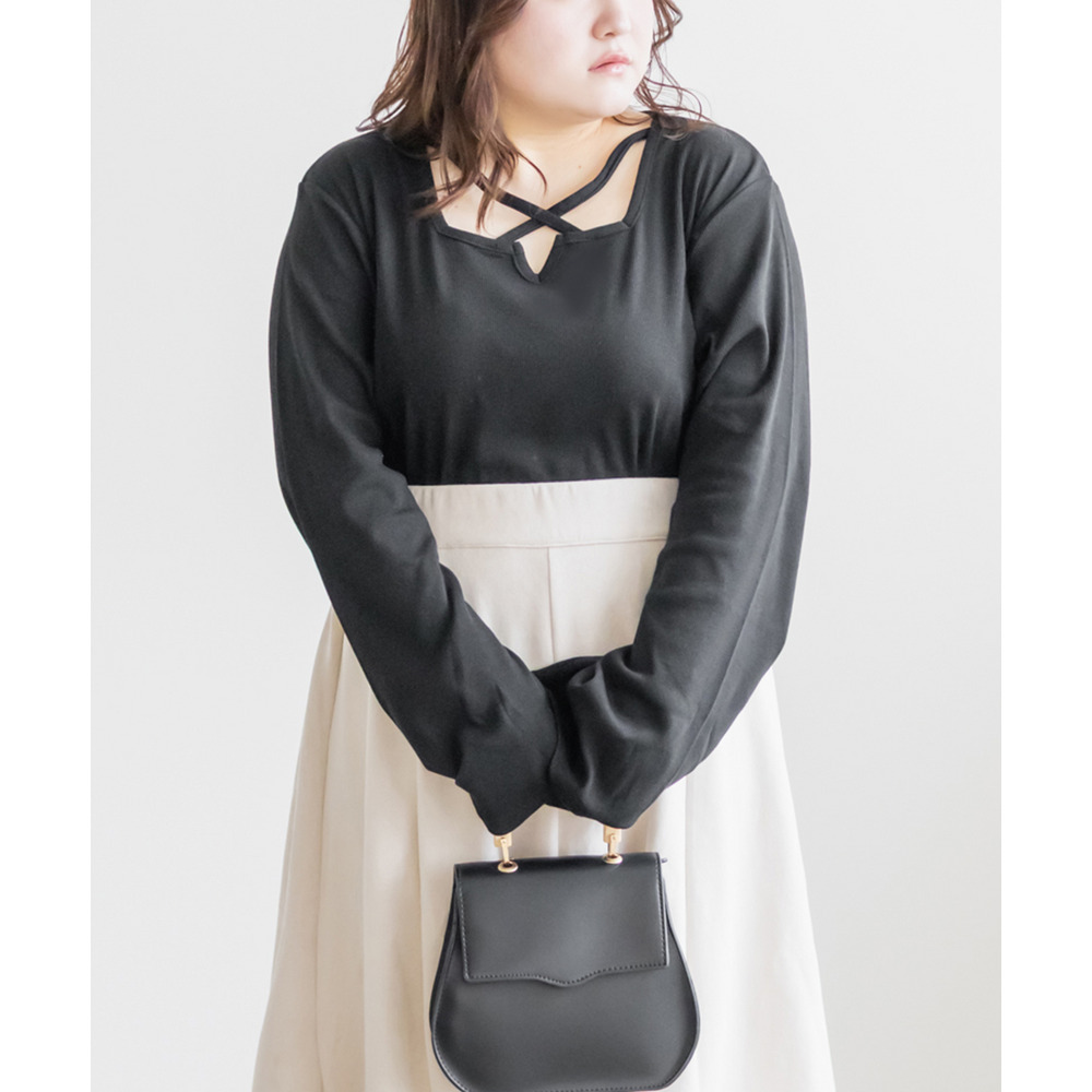 クロスネックリブプルオーバー3