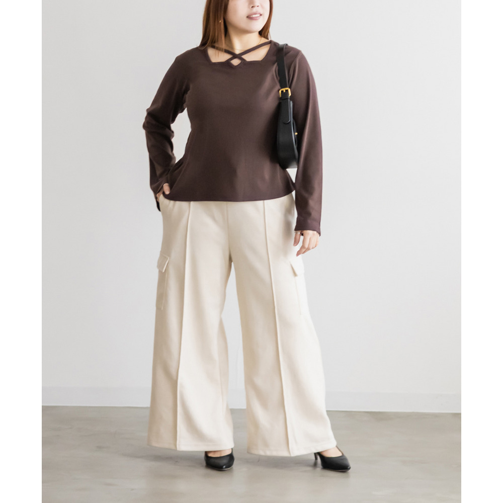 クロスネックリブプルオーバー8