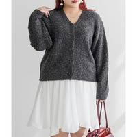 メランジニットカーディガン