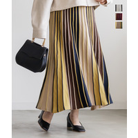 マルチカラーニットスカート
