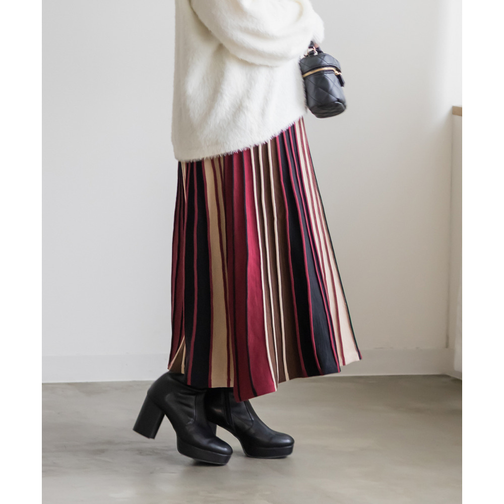 マルチカラーニットスカート11